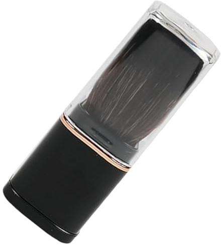 MAGICLULU Brocha de Maquillaje Retráctil Negra para Polvos Faciales y Rubor, Pincel Multifuncional de Fibra Sintética, Compacto y Portátil para Viaje y Uso Diario