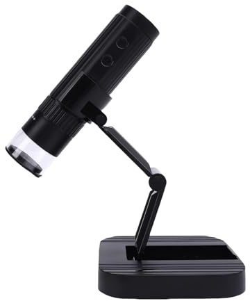 Bewinner Digitales Handmikroskop für 50X-1000X, 1080P USB-Mikroskop mit Einstellbaren LED-Leuchten, Multi-Halterung und Wiederaufladbarem Akku