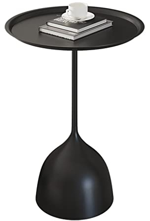sidobord, Sovrumssängbord, multifunktionellt fritidsbord, blomsterbord, hylla(Black,43.5X61CM)