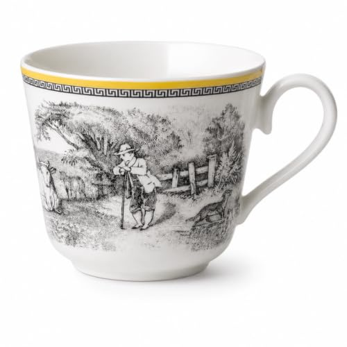 Villeroy und Boch Audun Ferme Tasse, 350 ml, Höhe: 8cm, Premium Porzellan, Weiß/Bunt
