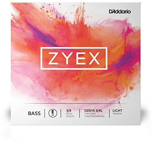D'Addario DZ614-3/4L Zyex Kontrabass Einzelsaite 'E' synthetische Faser 3/4 Light