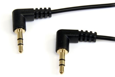 StarTech.com 30cm 3,5mm Klinke Audiokabel rechts gewinkelt - Stecker/Stecker - Klinkenkabel