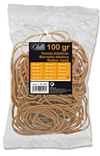 Bismark 152100 - Bolsa con gomas elásticas de 20 cm, 100 gr