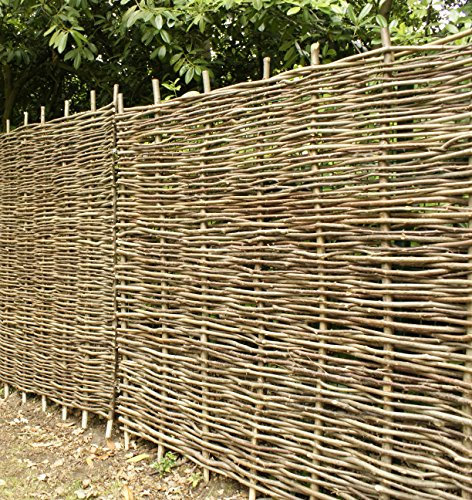 Papillon 5 Pack Premium Hazel Hurdle Garden Fence Panels Wattle Fencing Panel 1.8m x 1.5m (6ft x 5ft)
