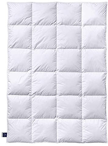 Billerbeck Bettdecke Almira® – 140 x 220 cm – warme Winterdecke – Daunendecke mit Gänsedaunen und -Federn, 90% Daune, 10% Federn – Wärmestufe Warm