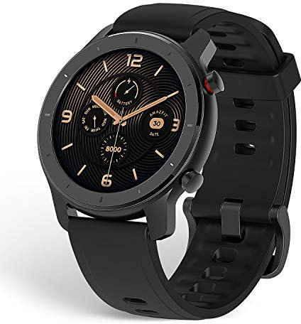 Amazfit Smartwatch Gtr Orologio Intelligente Fitness Tracker 1,2 Pollici, Impermeabile, 5 Atm, Nero, 4.26 x 0.92 x 4.26 Cm