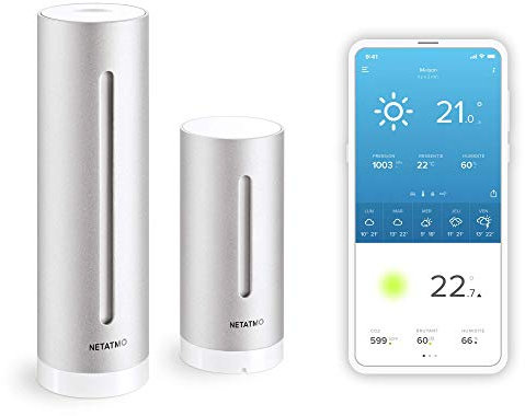 Netatmo Estación Meteorológica Inteligente Inalámbrica Interior/Exterior con WiFi, Compatible con Amazon Alexa (Reacondicionado)