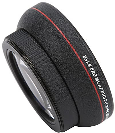 01 Obiettivo della Fotocamera grandangolare, Rivestimento antiriflesso dell'obiettivo aggiuntivo Ingrandimento 0,45X Nero per Filtro da 80 mm per Obiettivo da 67 mm