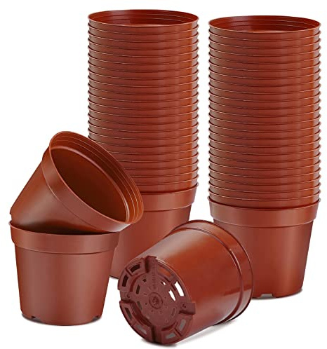 Muzhira Vasi per Semi, 10cm 40pcs Vaso per Piantine, Vasetti Plastica per semi, piantine, Piantine Grasse, Verdure, Giardini/Interni