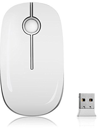 Ratón inalámbrico delgado 2.4G con receptor nano, menos ruido, ratones ópticos móviles portátiles para portátiles, PC, computadora portátil, computadora, MacBook MS001