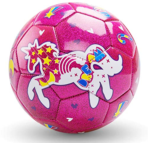 U&C Planet Kids Football Size 3 with Pump, Outdoor Toys for 3-8 Years Old | Inflatable Training Ball, Beach/Garden Play, Fun Birthday Gift for Boys & Girls