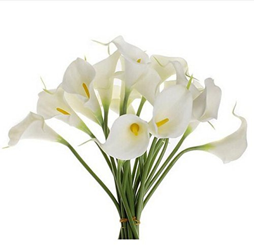 gande 10pcs Mini Artificiale Calla Lily Bouquet di fiori da sposa Calla Lily Foam Decor Fiori artificiali in fiori secchi