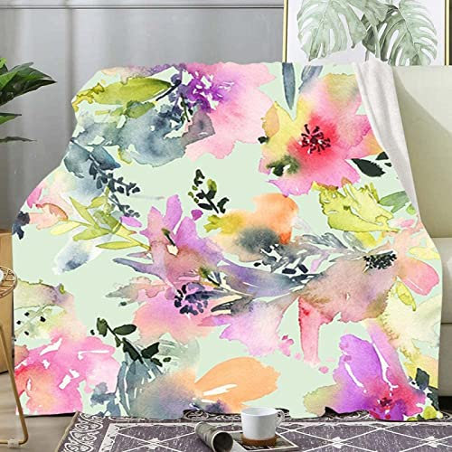 Kuscheldecke 80 x 150 cm 3D Tropisch Flanell Fleecedecke, Weich Warm Flauschig Decke Blumen Wohndecke Decken für Sofadecke Couchdecke kuscheldecken für Kinder Erwachsene, Blanket