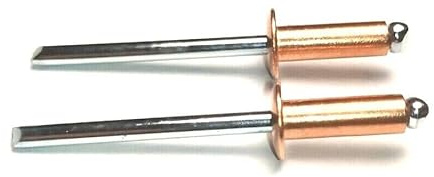 Blindnieten Kupfer/Stahl Flachkopf Kupfernieten 50 STÜCK von 3,0 bis 4,8 (4,8 x 12mm)