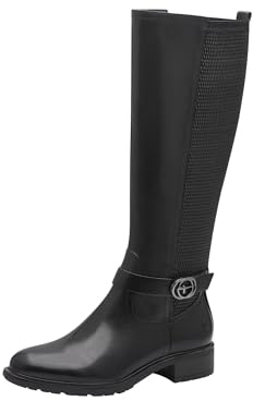 Tamaris Damen Stiefel Leder schwarz 38