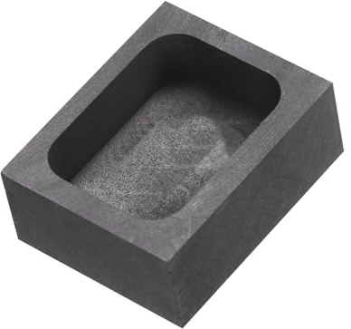 sourcing map Molde de Lingote de Grafito para Fundición de Metales de Oro, Plata y Cobre, 0.94x0.71x0.31 (50G de Oro/26G de Plata)