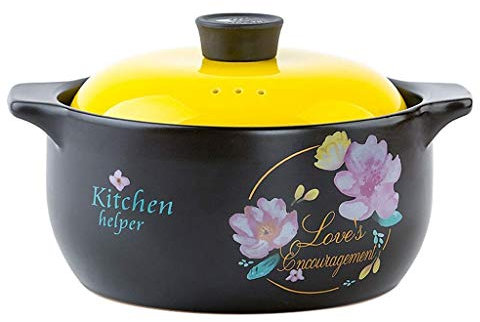 Serving Salad/Soup Dish Bowl - Thermal Insulated Bowl with Lid -Great Bowl for Holiday, Dinner and Party/Yellow/2200Ml