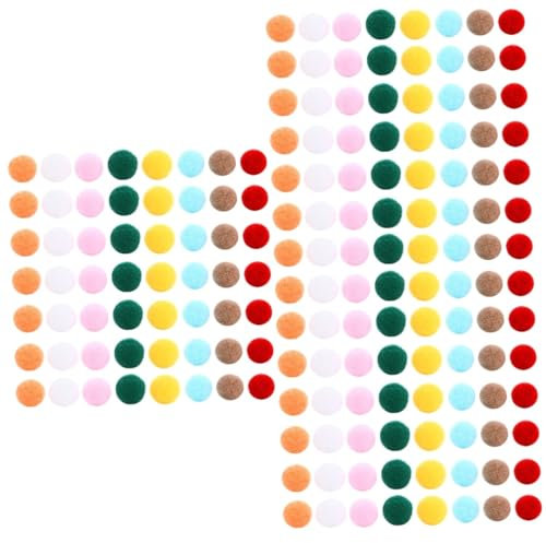 ULTECHNOVO 300pcs Craft Cotton Acrylic Ball Aromatherapy Essential Oil Diffuser Locket Pendant Necklace Random Color