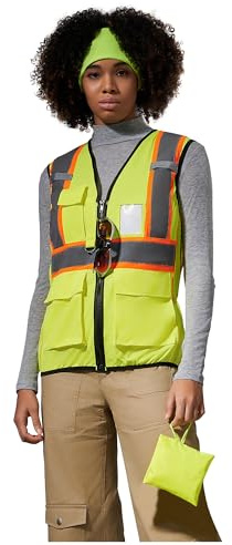 AYKRM yellow high vis safety vest for women