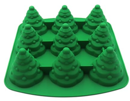 CONGARTENO 1 Stk Christbaumkuchenform geruchloser Fudge-Schimmel dreidimensionale Süßigkeiten tannenbaum silikonform silikonbackformen entzückende Schokoladenform Praktische Backform Green