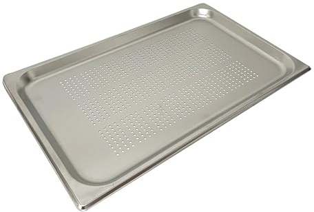 Baki Stainless Steel Gastronorm Container 1/1 Perforated Food Pan 20, 40, 65, 100, and 150 mm Deep (20mm Deep)