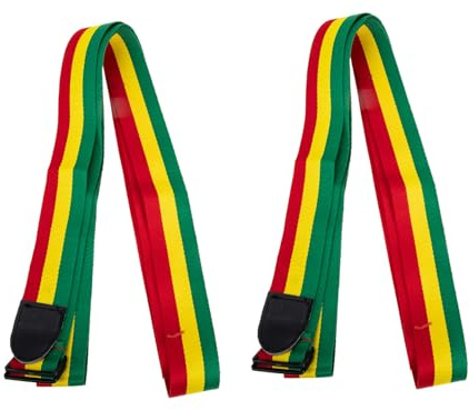 Djembe Gurt, Bequemer Schulterriemen für Afrikanische Trommeln | Baumwolle, Sicherer Sitz, 2 Stück, Farbiges Band für Musikinstrumente, Tamburinriemen