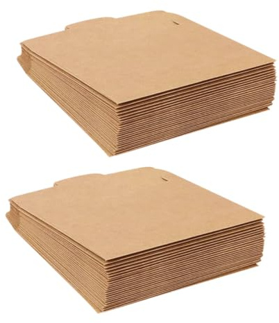 ibasenice 100pcs Versatile Kraft Paper Cd Bags Paper Envelopes for Holiday Cards Documents Bulk Storage Kraft Shopping Bags