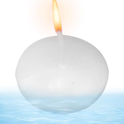 12 Pack Floating Candles, Velas Flotantes Para Agua, Velas Flotantes Piscina, Ve-las De Flotación Sin Perfume A Granel, Para Bañera, Piscina, Pieza Central De Jarrones