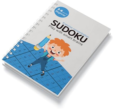 1pc Challenging Sudoku Puzzle Book Smart Kids Above Exercise Brain, lmprove Focus and Boost