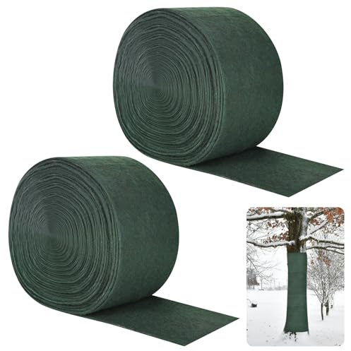 Trendecor 2 Rollen Baumschutzbandage Winterfeste Pflanzenschutzbandage, 12cmx15m Nährstoffschutzbandage für Frost und Feuchtigkeit Pflanzen Warm Halten Pflanzenschutz