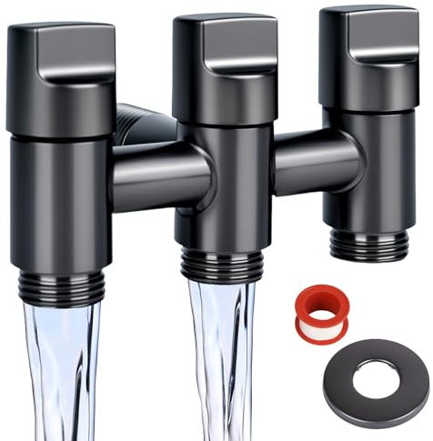 Vanne D'inversion D'eau À 3 Voies, Raccord Fileté 1/2 Pouce,Robinet Wc 3 Voies,Convient Pour Les Machines À Laver,Les Lave Vaisselle Et Les Toilettes Vanne De Commande De Changement D'eau