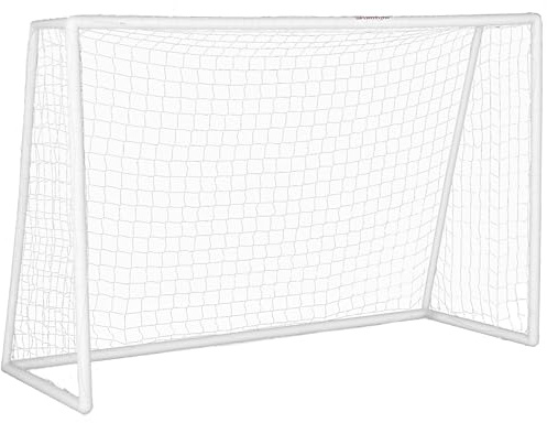 SPORTNOW Fußballtor für Jugendliche & Erwachsene 300 x 120 x 200 cm wetterfestes standfestes Fußball Tor mit Netz, Erdhaken, Outdoor Torwand für Garten, Park, Strand