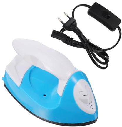 Toyvian Mini Prensa de Calor Portátil Plancha Eléctrica Rápida para Transferencia Térmica DIY con Base Antiadherente y Protección contra Sobrecalentamiento para Patchwork y Costura