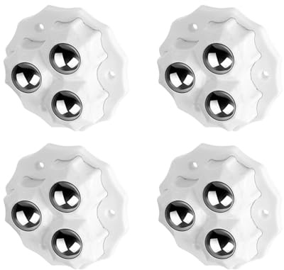 4 Rotazione 360 Gradi Puleggia Adesiva Rotelle Autoadesive Ruota Universali Rulli Per Apparecchi Piccoli Cursori Nessun Trapano Rulli Universali