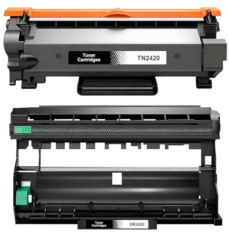 1 x TN2420 TN2410 Toner und 1x DR2400 Trommel Kompatible für Brother Toner TN-2420 TN2410 TN-2410 für Brother MFC L2710DW HL-L2350DW MFC-L2710DN HL-2310D DCP-L2530DW MFC-L2730DW (2-Pack)