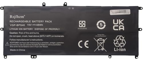 Rsjfhzm VGP-BPS40 Laptop Ersatz Akku für Sony Vaio Flip 15A 14A SVF14N | SVF14N11CXB SVF14NA1UL SVF14N1E2E SVF15N SVF15N17CXB SVF15N18PXB SVF15N23CGS SVF15N27CGB