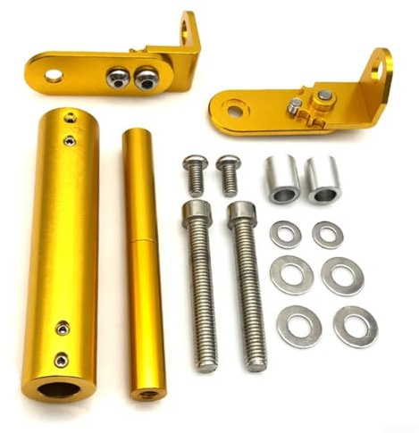 Support de fixation en alliage d'aluminium pour motos tout-terrain Honda à petite cylindrée compatible avec téléphone, appareils de navigation GPS et caméras (doré)