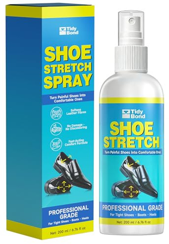 Tidybond Shoe Stretcher Spray 200ml – Leather Softener for Shoes & Boots, Shoe Stretch Spray for Tight Shoes, Heels & Calf Areas, Shoe Widener for Men & Women
