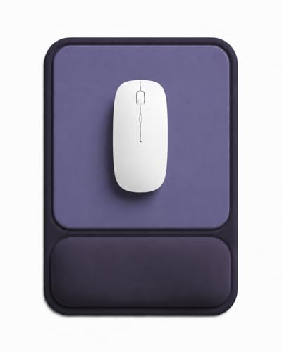Giecy Tapis de Souris Ergonomique avec Repose-Poignet Creusé, Gel, Design Anti-Pression, Base Antidérapante, Confort Amélioré Bureau & Gaming (Bleu gris foncé)