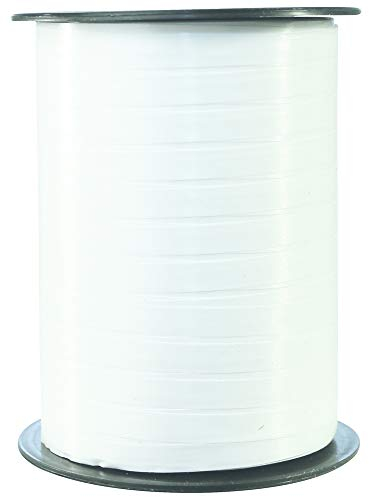 Clairefontaine 601701C Spule Geschenkband glatt (500 m x 7 mm, ideal für Bastelprojekte und Geschenke) 1 Stück weiß