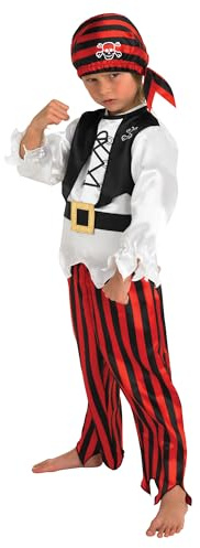 Rubie's Official, kostym för pojkar, lumpig pirat, 104 cm, för barn från 3–4 år – liten. Halloween