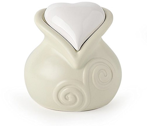 Hervit Contenitore Cuore Ceramica Verde 9CM