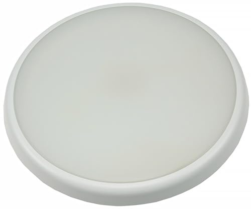 ChiliTec LED Deckenleuchte mit Bewegungsmelder 26cm IP54 Innen Aussen - Präsenzmelder Dämmerungssensor - 22W 2200Lm 40mm Flach - Rund Feuchtraumleuchte HF Radar Sensor 4000k Weiß