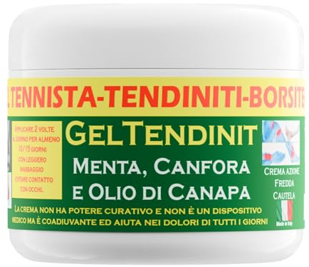 Smcosmetica crema-gel Tendinit con Menta, Chiodi di Garofano e Olio di Canapa - 200 ml