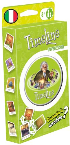 Asmodee – TIMELINE: INVENZIONI (Eco Blister) – Gioco da Tavolo Educativo | Carte da Gioco di Domande e Quiz con Linea del Tempo – 2-6 Giocatori – 8+ Anni – 15 Minuti – Edizione Italiana