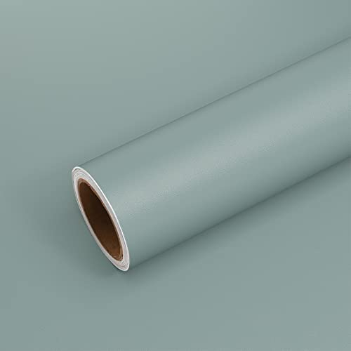 VEELIKE Papel Adhesivo Azul Peltre Vintage 40cmx900cm Papel Pintado Autoadhesivo Azul Mate Papel Forrar Mueble Papel Tapiz Cocina Decorado Papel de Pared Habitacion Vinilos para Puertas de Armarios