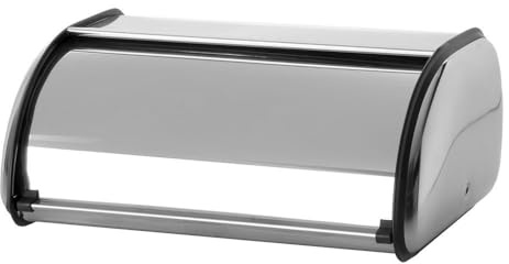 LEKE GO Panera de Mesa Clásica Plateada de Acero Inoxidable para Cocina Basic (42x27x18 cm)