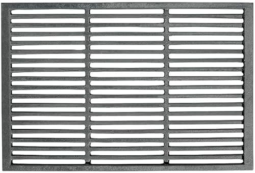 Lunaway - Griglia in ghisa per raccolta cenere e barbecue | Dimensioni 60 x 40 cm, Spessore 2,1 cm | Ottimizza tiraggio camino | Resistente alte temperature | Facile pulizia