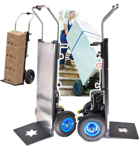 Carretilla De Mano Eléctrica De 1200 W, Saco Para Subir Escaleras, Carretilla De Subida De 400 Kg De Carga Que Ahorra Mano De Obra Con Mango Telescópico, Motor Sin Escobillas Sin Mantenimiento, Escal