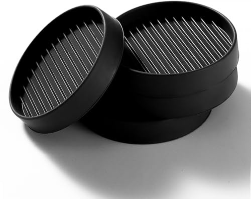 VooGenzek 4 Piezas 7.6cm Tazas Redonda de Goma para Muebles, Almohadillas Protectoras de Goma para Pies, Posavasos Antideslizantes de Muebles, para Cama Armario Sofá Silla Mesa, Negro